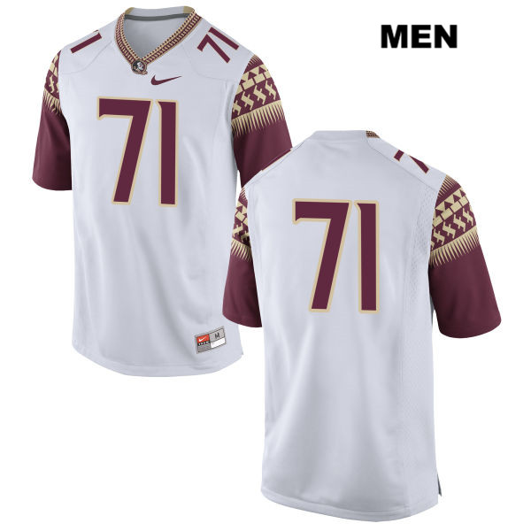 Men's NCAA Nike Florida State Seminoles #71 Chaz Neal College No Name White Stitched Authentic Football Jersey FVM4769CJ